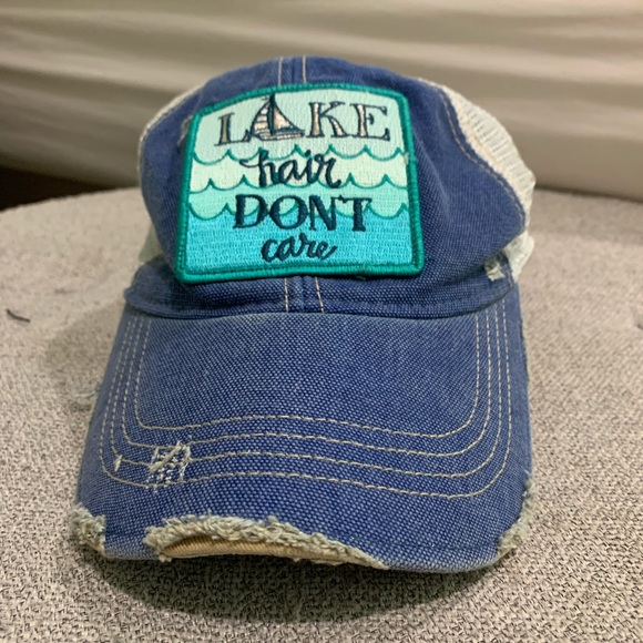 Vintage Lake Hair Don’t Card Hat SnapBack - Picture 1 of 6